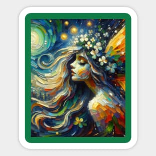 Beauty Fairy in Starry Night Sticker